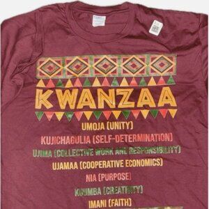 American Happy Kwanzaa Pajama Design Funny Design Unisex T-Shirt **XL**